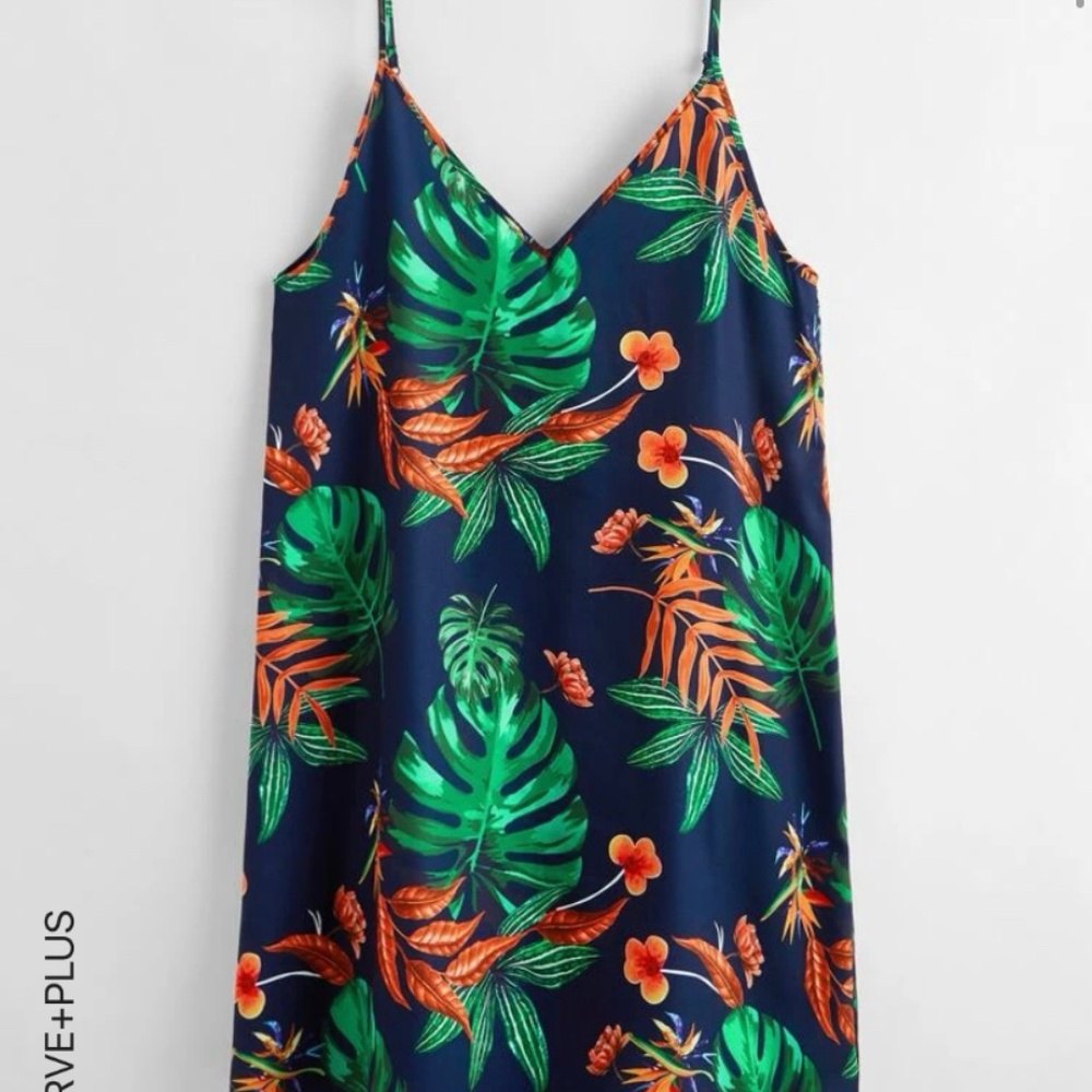 Tropical print dress